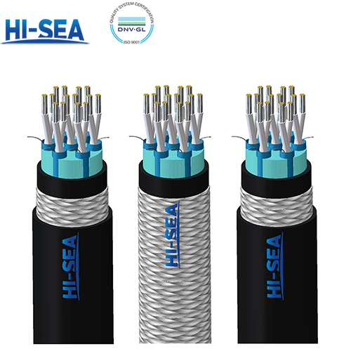 (FA-)TTYC(Y)-SLA PVC insulated PVC sheathed steel wire braided (and PVC protective covered) (flame retardant) telephone cable with individual shield 150/250V